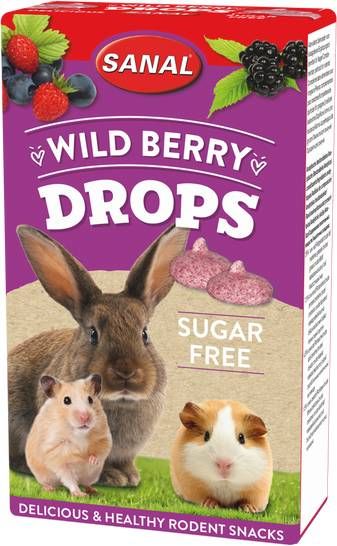 Sanal Wild Berry Drops Sugar Free Knaagdiersnack 45 g