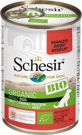 Schesir Hond Bio Blik Paté 400 g Hondenvoer Rund