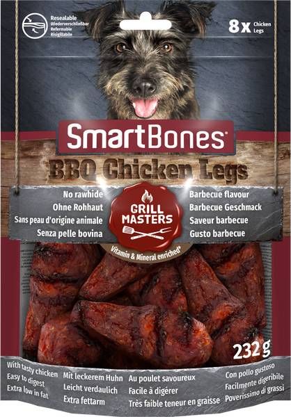 Smartbone s Grill Masters BBQ Chicken Legs kauwsnack hond(8 st)Per 3 verpakkingen online kopen