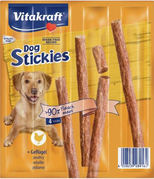 Vitakraft Dog Stickies 4x11 g Hondensnacks Gevogelte