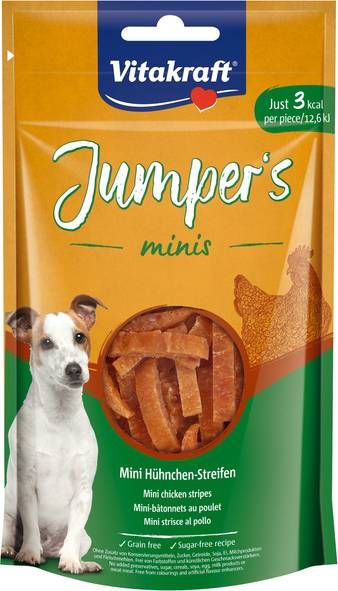 Vitakraft Jumpers Mini Stripes Hondensnacks Kip 80 g