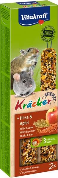 Vitakraft Muis/Gerbil Kracker Corn/Fruit Knaagdiersnack 2 stuks