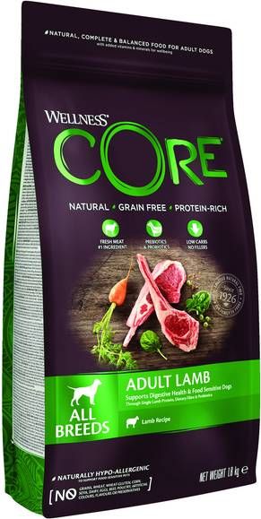 Wellness Core Grain Free Dog Adult Lam Hondenvoer 1.8 kg