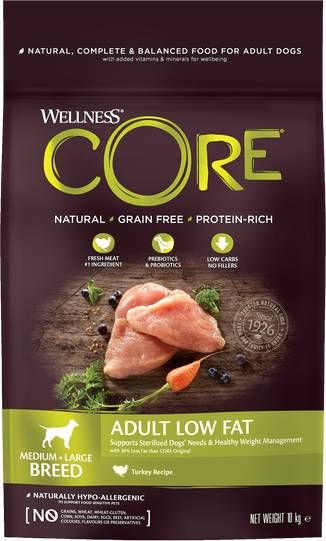 Wellness Core Grain Free Dog Healty Weight Kalkoen Hondenvoer 10 kg
