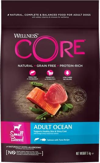 Wellness Core Grain Free Dog Small Breed Adult Ocean Hondenvoer Zalm Tonijn 5 kg