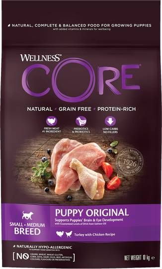 Wellness Core Grain Free Puppy Kalkoen&Kip Hondenvoer 10 kg