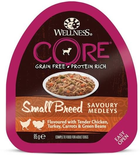 Wellness Core Small Breed Savoury Medleys 85 g Hondenvoer Kip&Kalkoen