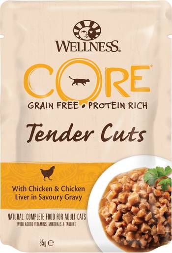Wellness Core Tender Cuts 85 g Kattenvoer Kip&Kippenlever