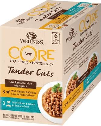 Wellness Core Tender Cuts Chicken Selection Kattenvoer Kip 6x85 g