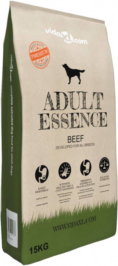 VIDAXL Premium hondenvoer droog Adult Essence Beef 15 kg