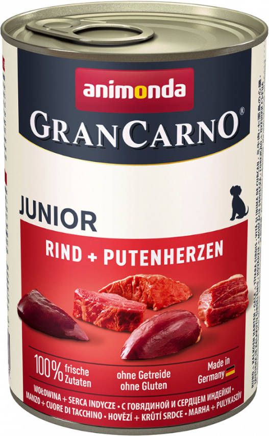 Animonda GranCarno 6x400g Original Junior Rund & Kalkoenhart Hondenvoer