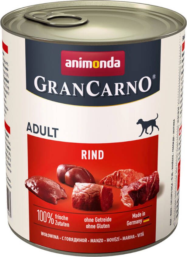 Animonda GranCarno 12x800g Original Adult Puur Rund Hondenvoer