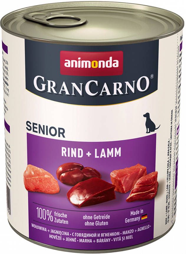 Animonda GranCarno 6x800g Original Senior Rund & Lam Hondenvoer