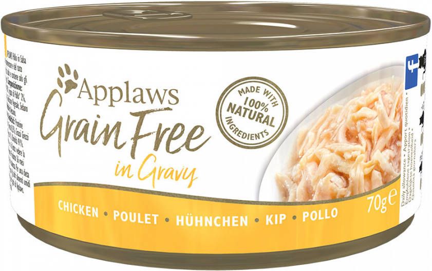 Applaws 24x70g Grainfree in Gravy Kip Kattenvoer