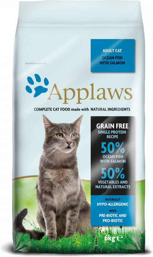 Applaws Voordeelpakket 2 x 6 kg/7, 5 kg Kattenvoer Zeevis met Zalm