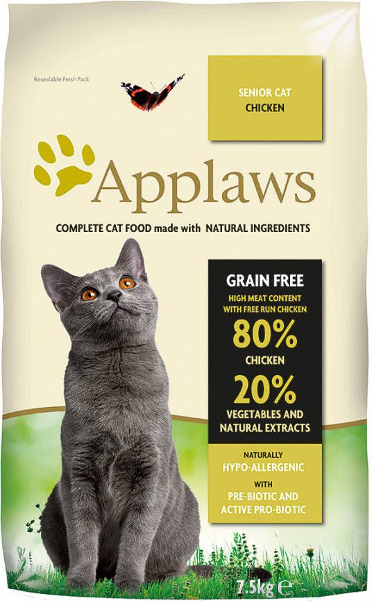 Applaws 2x6kg/7, 5kg Voordeelpakket Senior Kip Kattenvoer