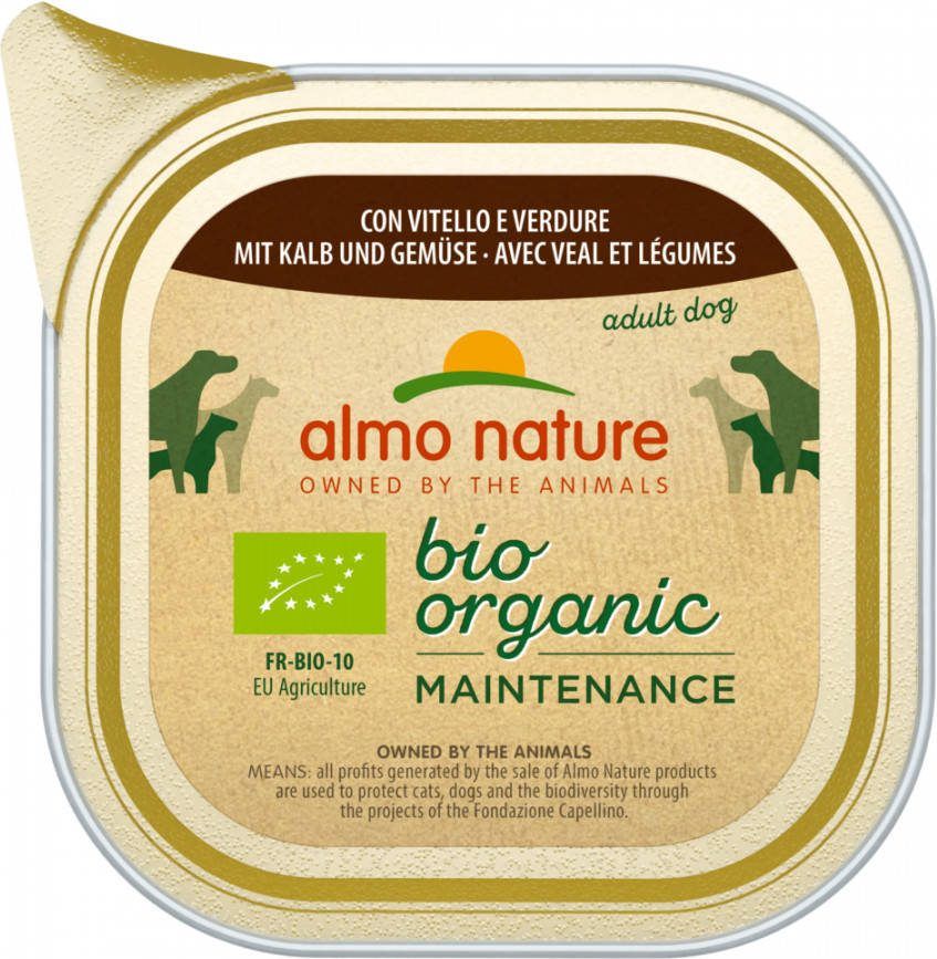 Almo Nature 32x Bio Organic Maintenance Hondenvoer Kalf en Groenten 100 gr