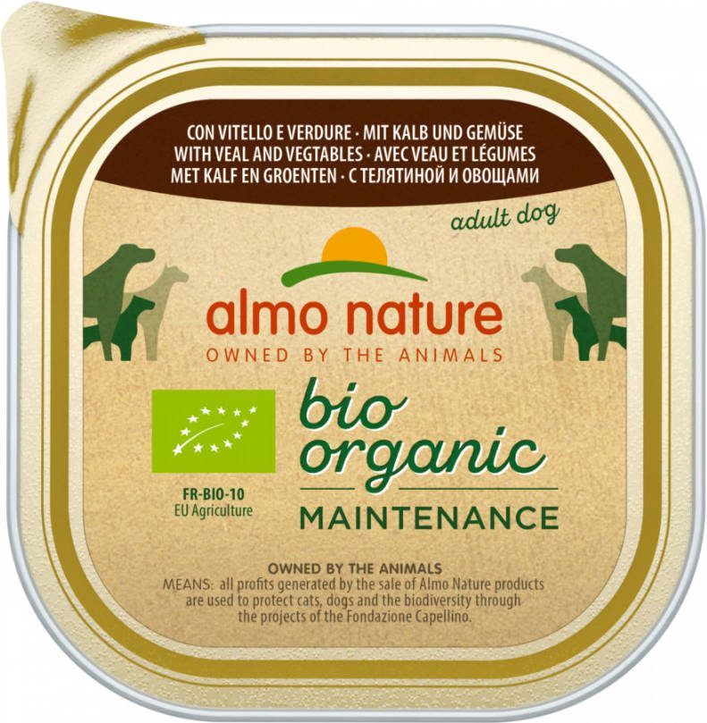 BioOrganic 9x300g Almo Nature Maintenance Kalfsvlees & Groenten Hondenvoer