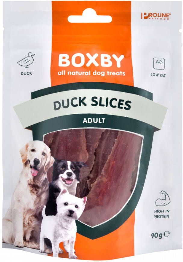Boxby Duck Slices Hondensnacks Eend 90 g