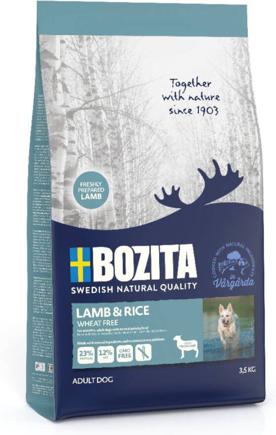 Bozita,Bozita Wheat Free 3, 5 kg Lam & Rijst
