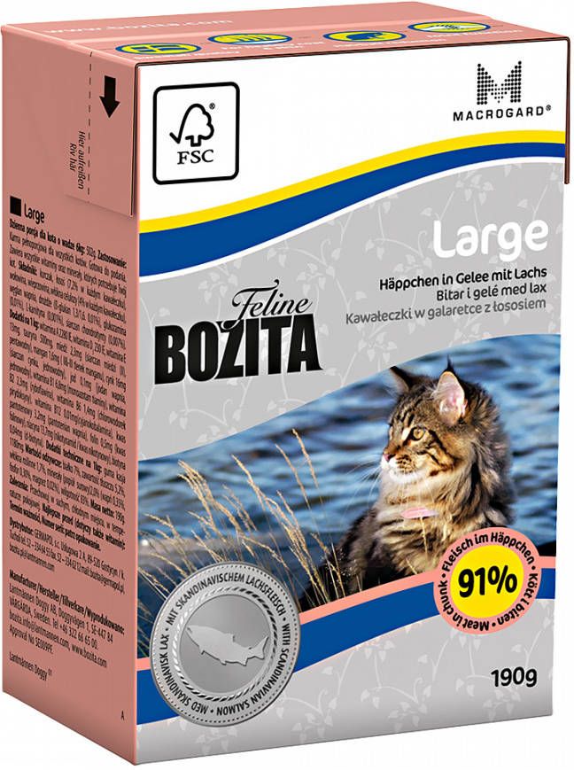 Bozita Tarwevrij Hair & Skin Bestel ook natvoer 6 x 190 g Feline Large