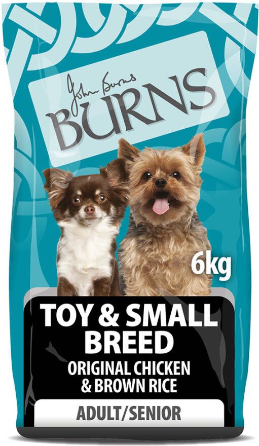Burns Adult & Senior Original Toy & Small Breed Kip & Rijst Dubbelpak 2 x 6 kg