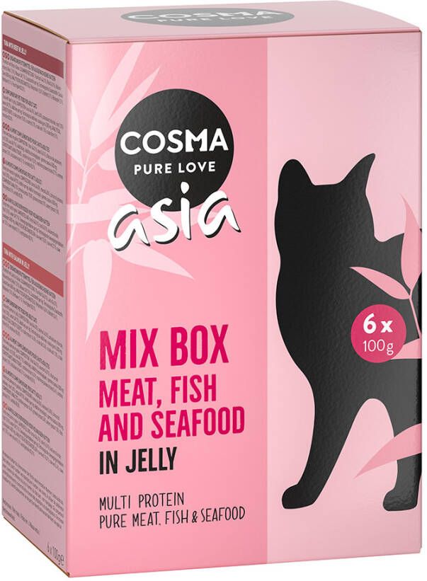 Cosma Thai/Asia Maaltijdzakjes Kattenvoer 6 x 100 g Mixpakket