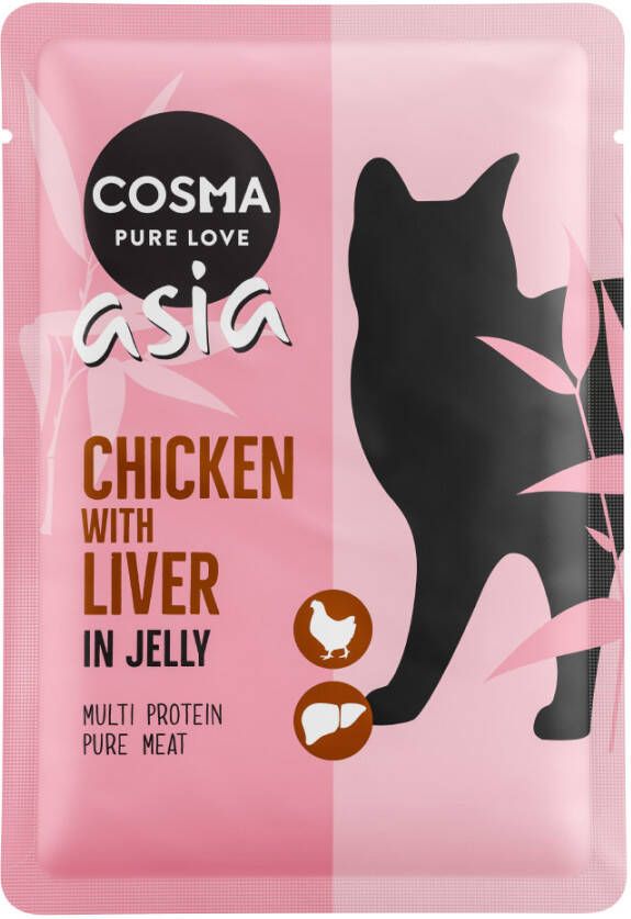 Cosma Voordeelpakket Asia Maaltijdzakjes 24 x 100 g Kip & Kippenlever