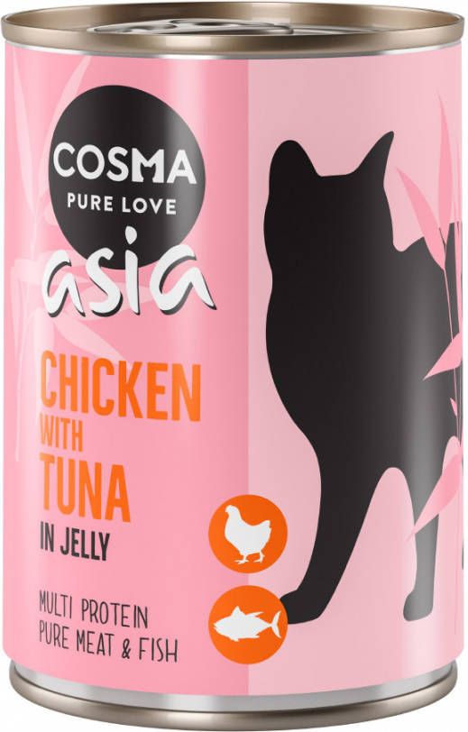Cosma 6 x 400 g Original en Asia voor een Voordeelprijs! Asia Kip met Tonijn