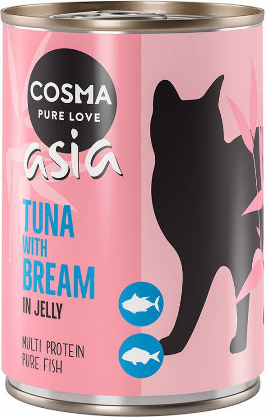 Cosma 6 x 400 g Original en Asia voor een Voordeelprijs! Asia Tonijn & Brasem