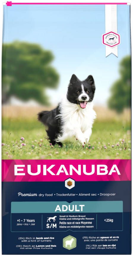 Eukanuba Adult Small/Medium Breed Lam&Rijst Hondenvoer 2.5 kg