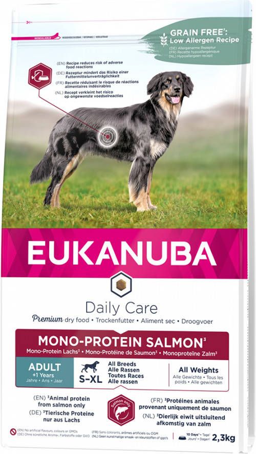 Eukanuba 15% korting! 3 kg/12 kg/15 kg Droogvoer! 12 kg Adult Mono Protein met Zalm