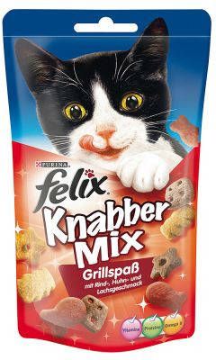 Felix 25% korting! Kattensnacks Party Mix Party original & oceaan Knabbel Mix 3 Kazen(330 g )
