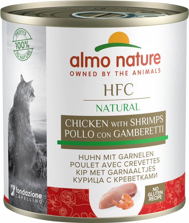 Almo Nature HFC Natural Kip met Garnalen(280 gram)12 x 280 gr