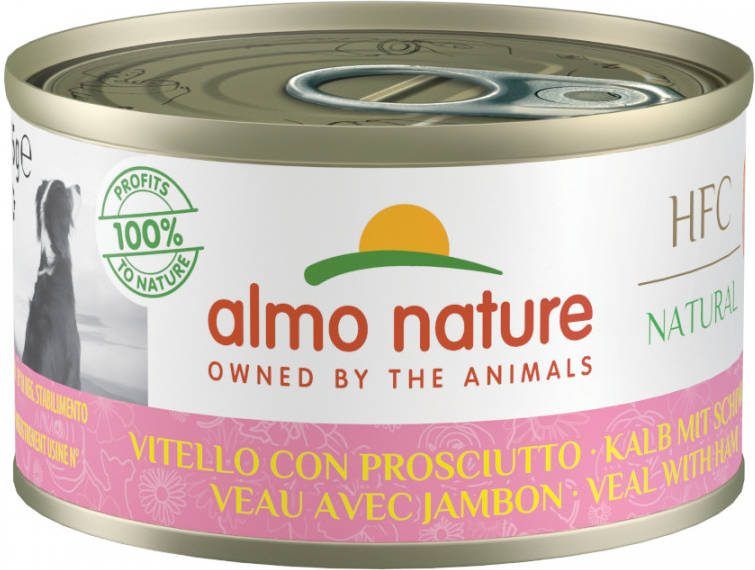 Almo Nature Hfc Dog Natural 95 g Hondenvoer Kalfsvlees&Ham