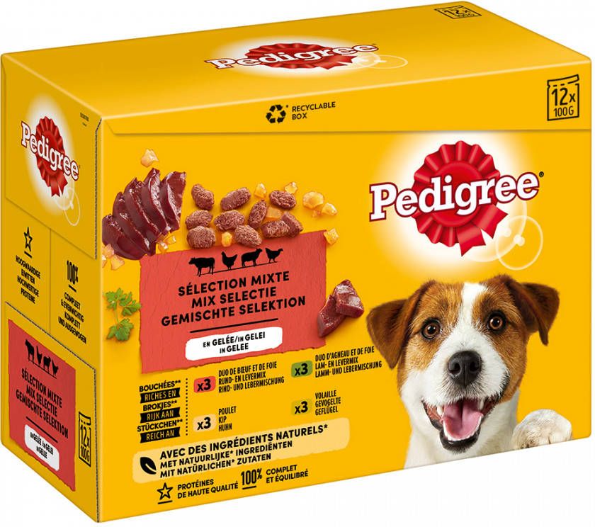 Pedigree Pouch Adult Favourites Multipack Hondenvoer 12x100 g