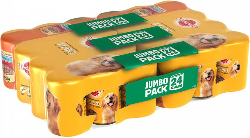 Pedigree 24x385g Adult Meat Selection in Jelly(Kip, Lam, Rund) Hondenvoer
