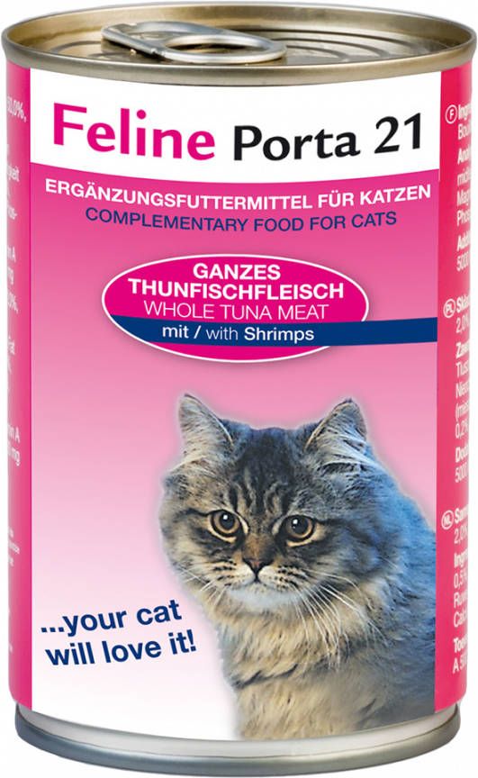 Porta 21 12x400g Feline Tonijn met Garnalen Kattenvoer
