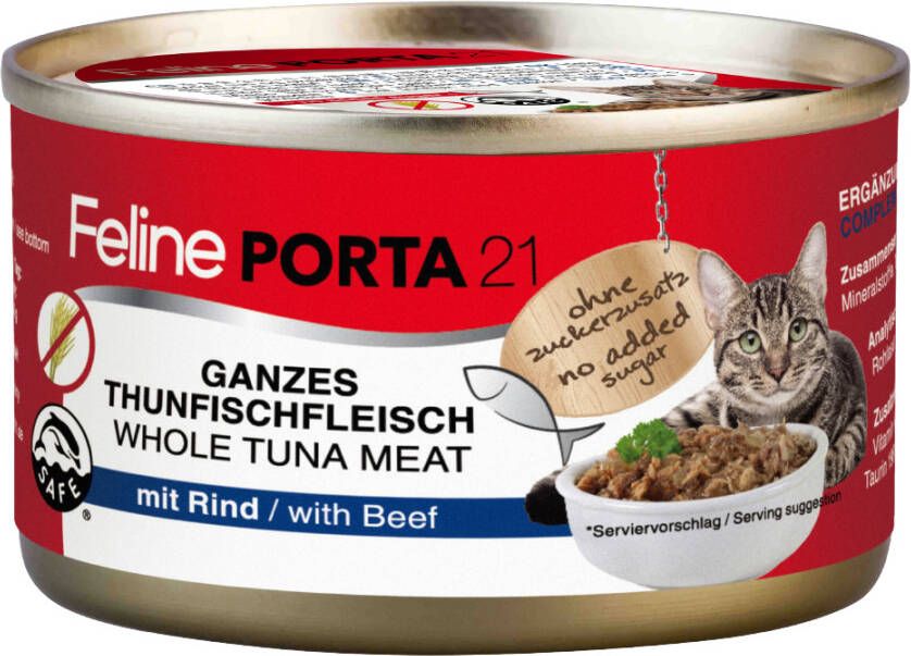 Porta 21 24x90g Feline Tonijn met Rund(graanvrij) Kattenvoer
