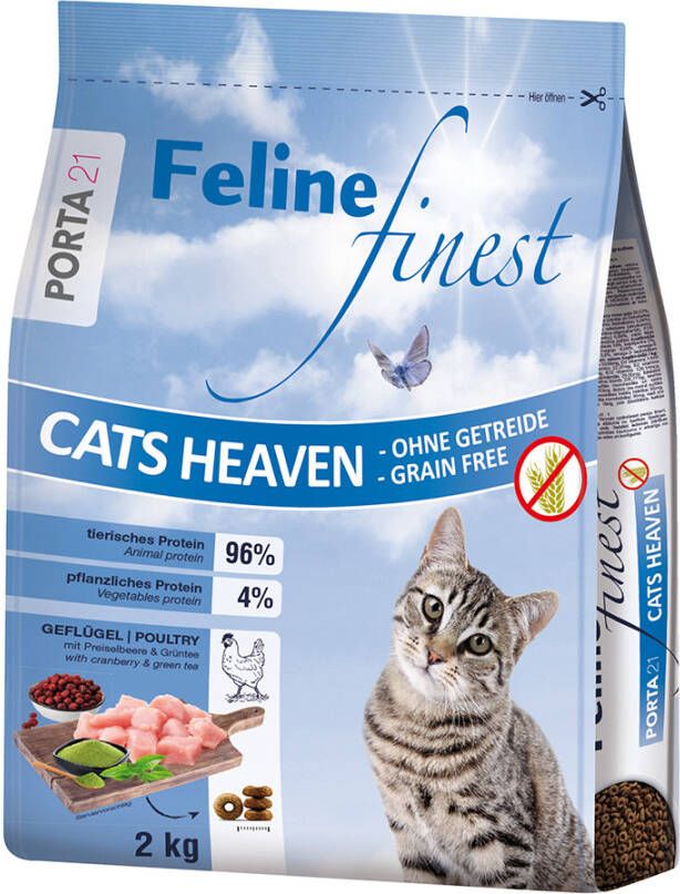 Porta 21 2kg Feline Finest Cats Heaven Graanvrij Kattenvoer