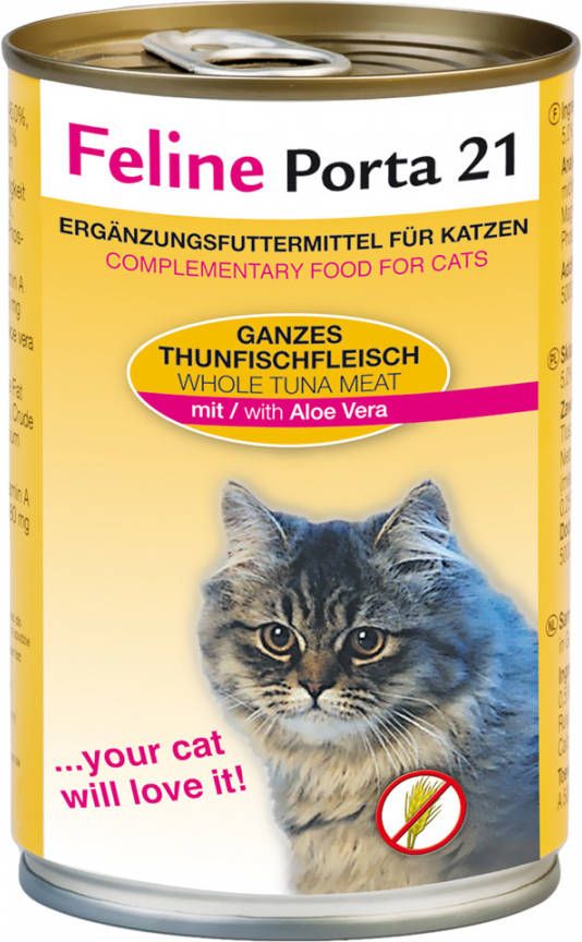 Porta 21 12x400g Feline Tonijn met Aloe(graanvrij) Kattenvoer
