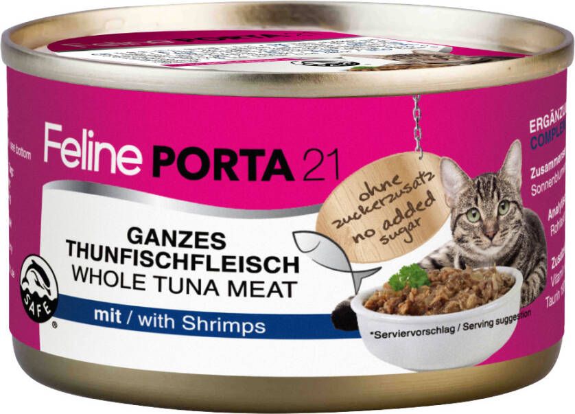 Porta 21 6x90g Feline Tonijn Mix 6 verschillende soorten Tonijn Kattenvoer