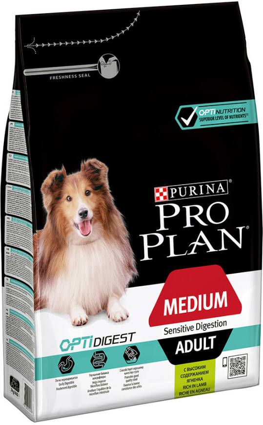 Pro Plan PURINA Medium Adult Lam & Rijst Sensitive Digestion Hondenvoer Dubbelpak 2 x 3 kg