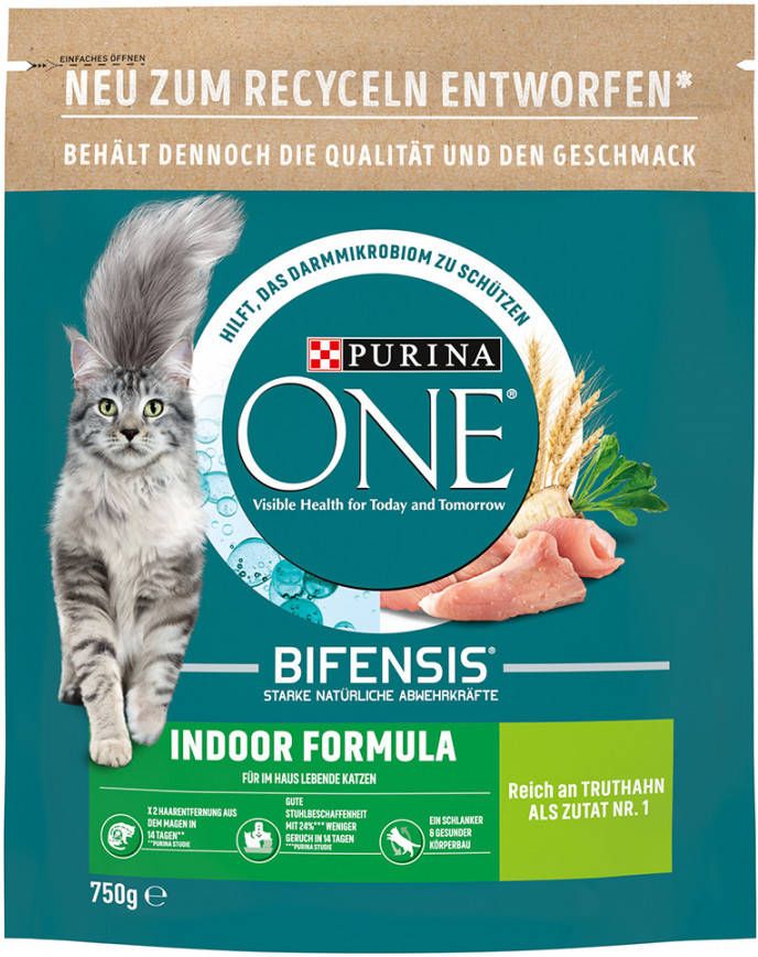 Purina One 2x750g Indoor Formula Kattenvoer