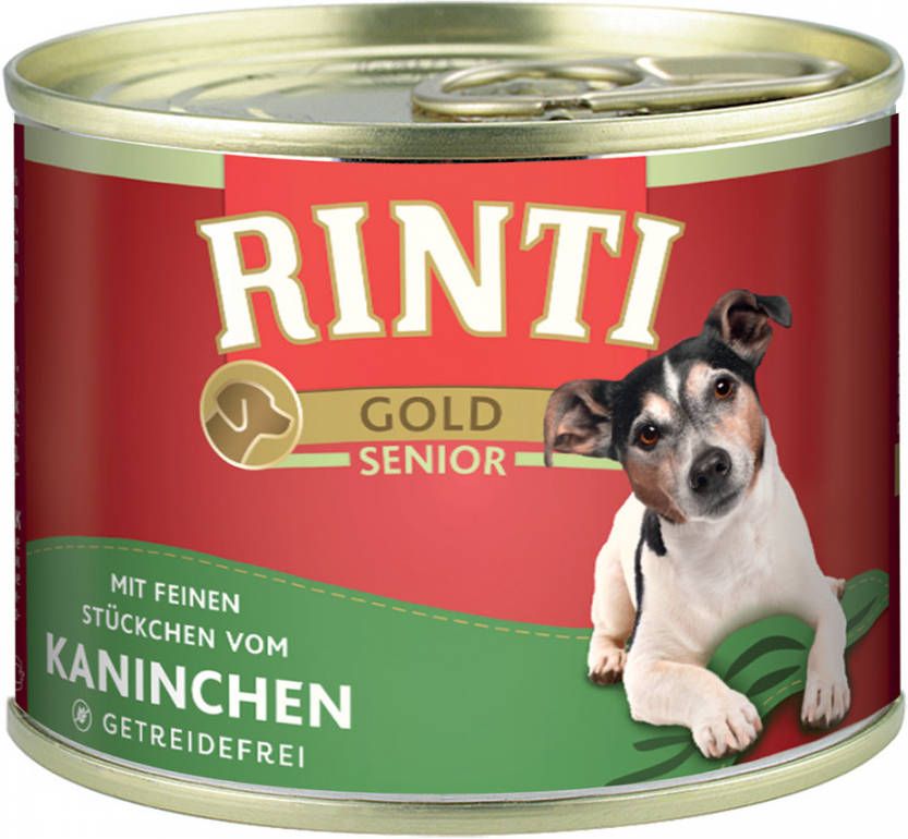 Rinti 12x185g Gold Senior Konijn Hondenvoer nat