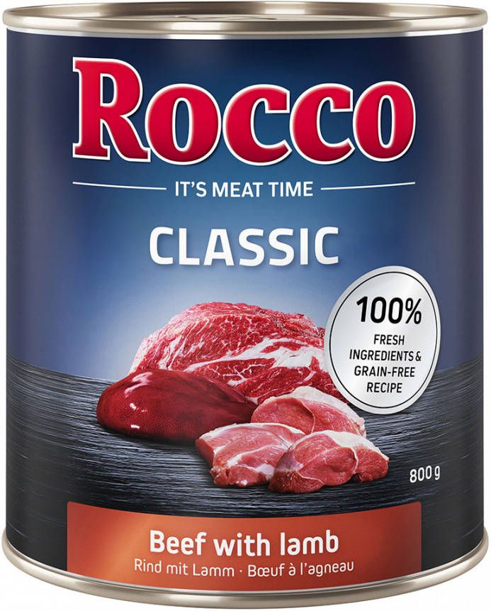 Rocco Classic 24 x 800 g voor een voordeelprijs! Rund met Lam