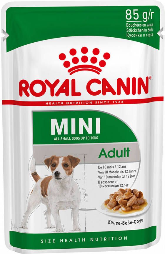 Royal Canin Mini Adult Bestel ook natvoer 12 x 85 g Royal Canin Mini Adult