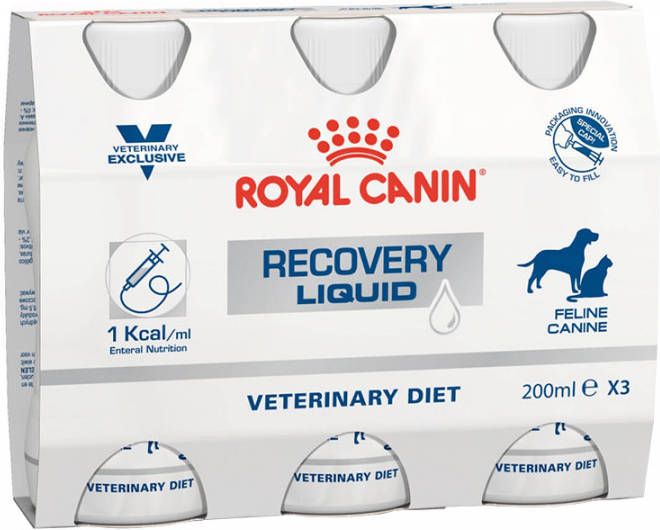 Royal Canin Veterinary Diet Recovery Liquid Cat/Dog Hondenvoer 3x 200 ml