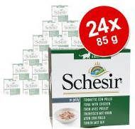 Schesir 24x85g Kipfilet met Ham Natural Kattenvoer nat