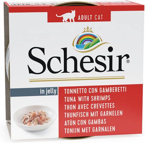 Schesir 24x85g Tonijn met Garnalen Natural Kattenvoer nat